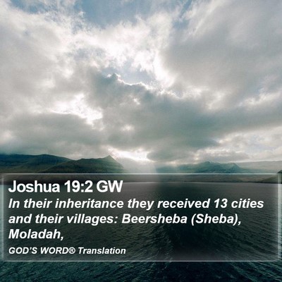 Joshua 19:2 GW Bible Verse Image