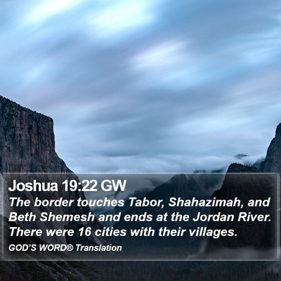 Joshua 19:22 GW Bible Verse Image