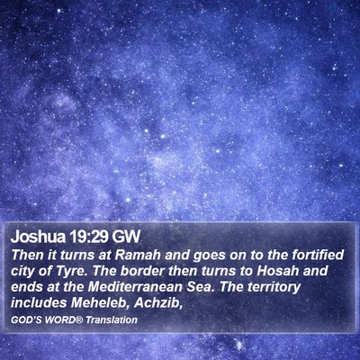 Joshua 19:29 GW Bible Verse Image
