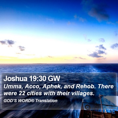 Joshua 19:30 GW Bible Verse Image