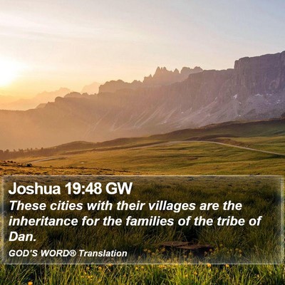 Joshua 19:48 GW Bible Verse Image