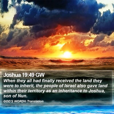 Joshua 19:49 GW Bible Verse Image