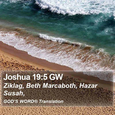 Joshua 19:5 GW Bible Verse Image