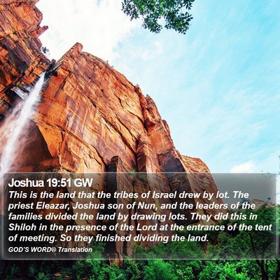 Joshua 19:51 GW Bible Verse Image