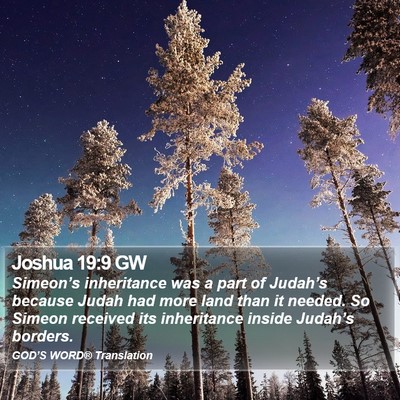 Joshua 19:9 GW Bible Verse Image