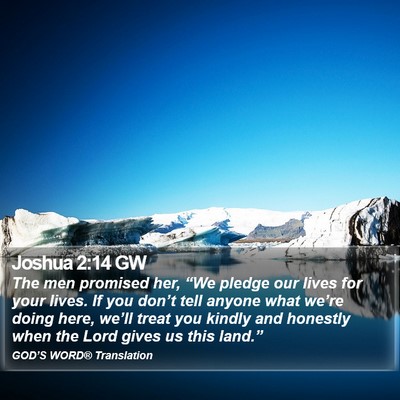 Joshua 2:14 GW Bible Verse Image