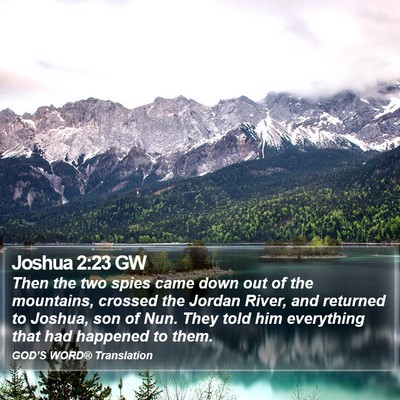Joshua 2:23 GW Bible Verse Image