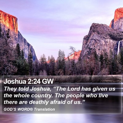 Joshua 2:24 GW Bible Verse Image
