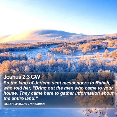Joshua 2:3 GW Bible Verse Image