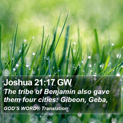 Joshua 21:17 GW Bible Verse Image