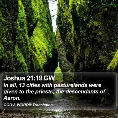 Joshua 21:19 GW Bible Verse Image