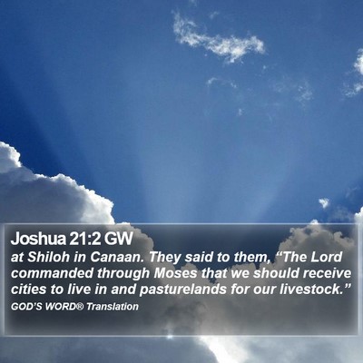 Joshua 21:2 GW Bible Verse Image
