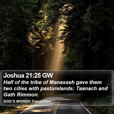 Joshua 21:25 GW Bible Verse Image
