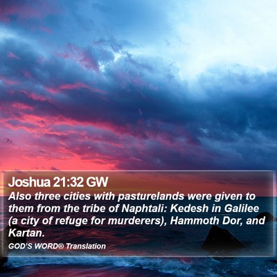 Joshua 21:32 GW Bible Verse Image