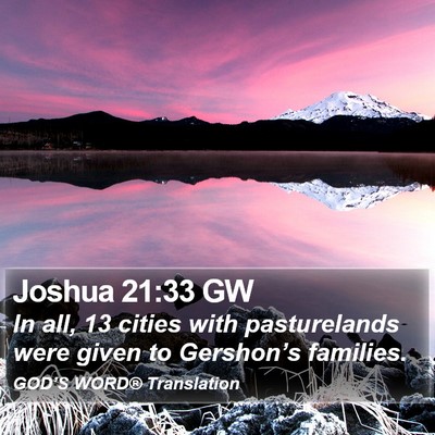 Joshua 21:33 GW Bible Verse Image