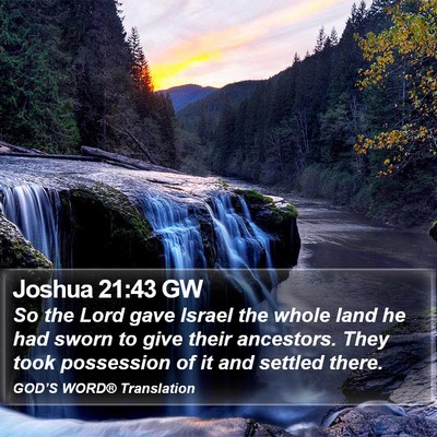 Joshua 21:43 GW Bible Verse Image