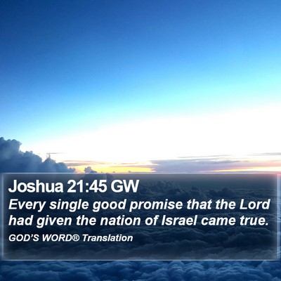 Joshua 21:45 GW Bible Verse Image