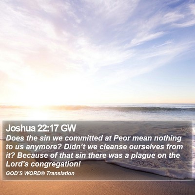Joshua 22:17 GW Bible Verse Image