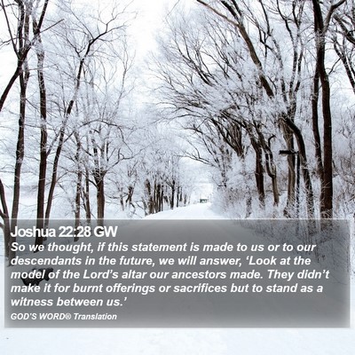 Joshua 22:28 GW Bible Verse Image