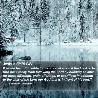 Joshua 22:29 GW Bible Verse Image