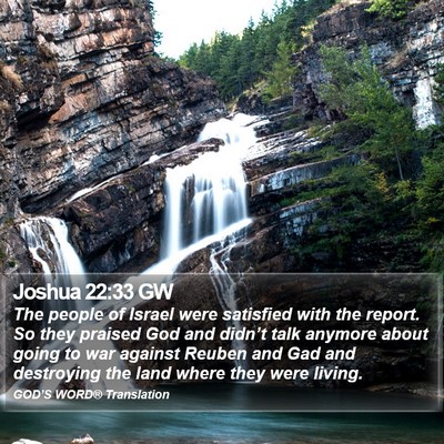 Joshua 22:33 GW Bible Verse Image