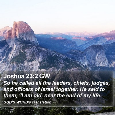 Joshua 23:2 GW Bible Verse Image