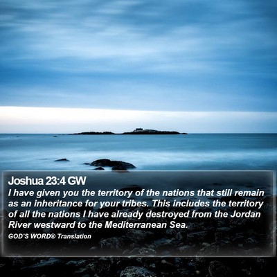 Joshua 23:4 GW Bible Verse Image