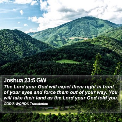 Joshua 23:5 GW Bible Verse Image