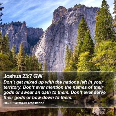 Joshua 23:7 GW Bible Verse Image