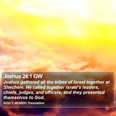 Joshua 24:1 GW Bible Verse Image
