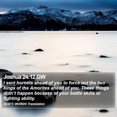 Joshua 24:12 GW Bible Verse Image