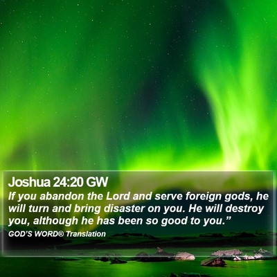 Joshua 24:20 GW Bible Verse Image