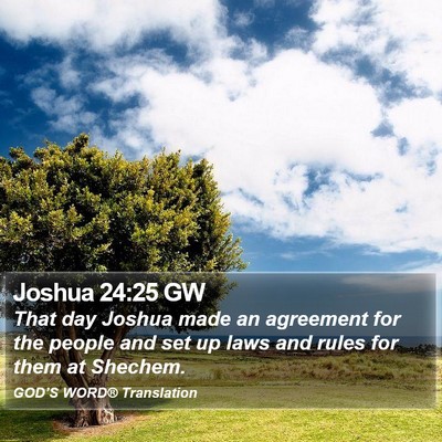 Joshua 24:25 GW Bible Verse Image