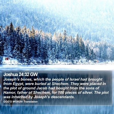 Joshua 24:32 GW Bible Verse Image