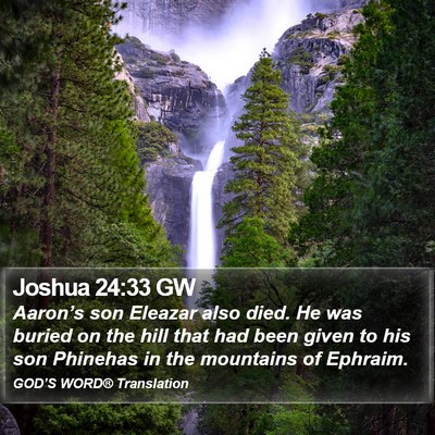Joshua 24:33 GW Bible Verse Image