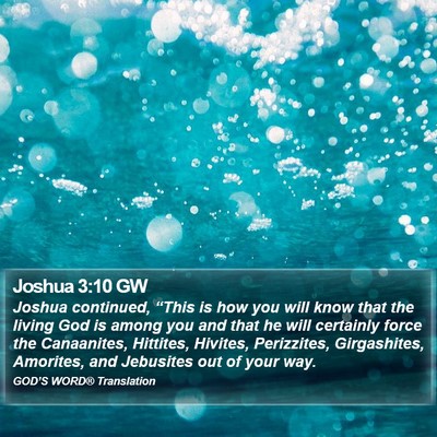 Joshua 3:10 GW Bible Verse Image