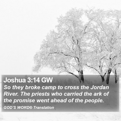 Joshua 3:14 GW Bible Verse Image