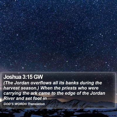 Joshua 3:15 GW Bible Verse Image