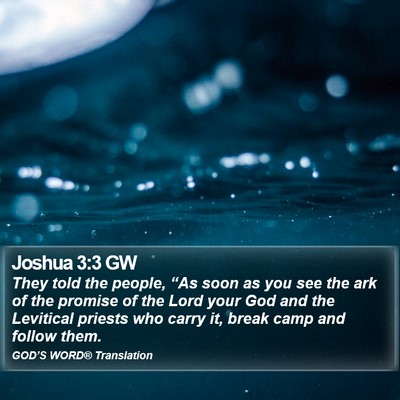 Joshua 3:3 GW Bible Verse Image