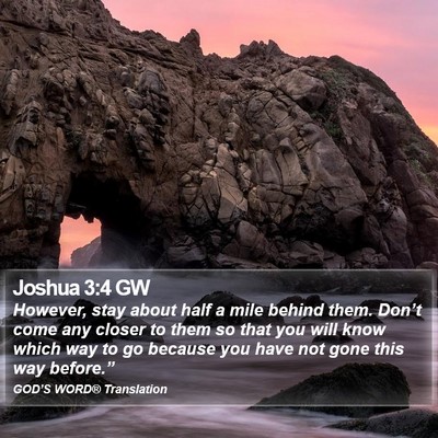 Joshua 3:4 GW Bible Verse Image