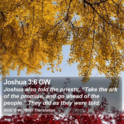 Joshua 3:6 GW Bible Verse Image