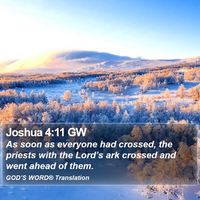 Joshua 4:11 GW Bible Verse Image