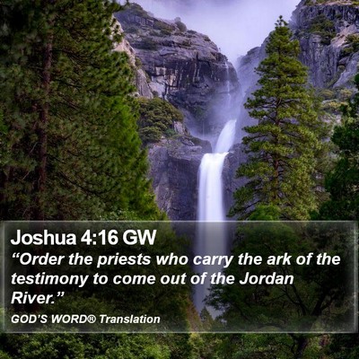 Joshua 4:16 GW Bible Verse Image