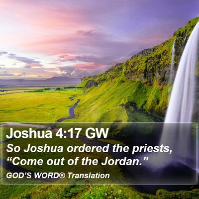 Joshua 4:17 GW Bible Verse Image