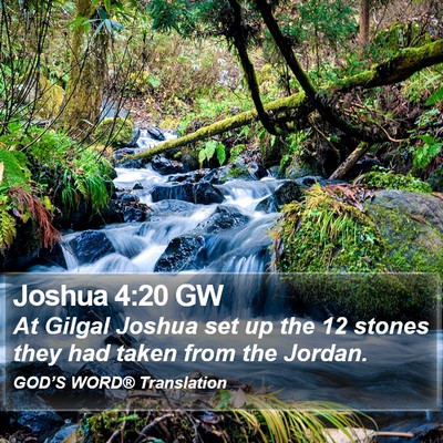 Joshua 4:20 GW Bible Verse Image