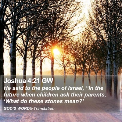 Joshua 4:21 GW Bible Verse Image