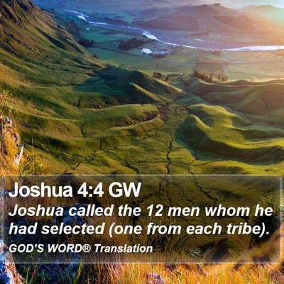 Joshua 4:4 GW Bible Verse Image