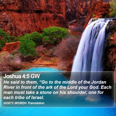 Joshua 4:5 GW Bible Verse Image