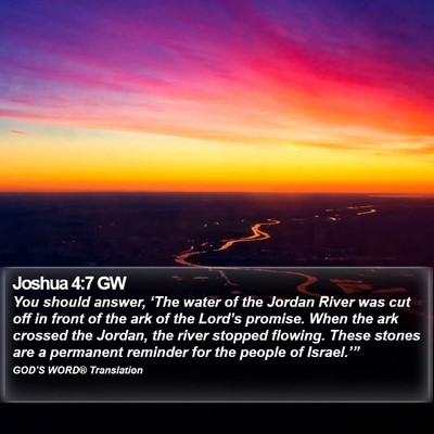 Joshua 4:7 GW Bible Verse Image