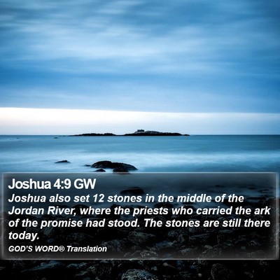 Joshua 4:9 GW Bible Verse Image